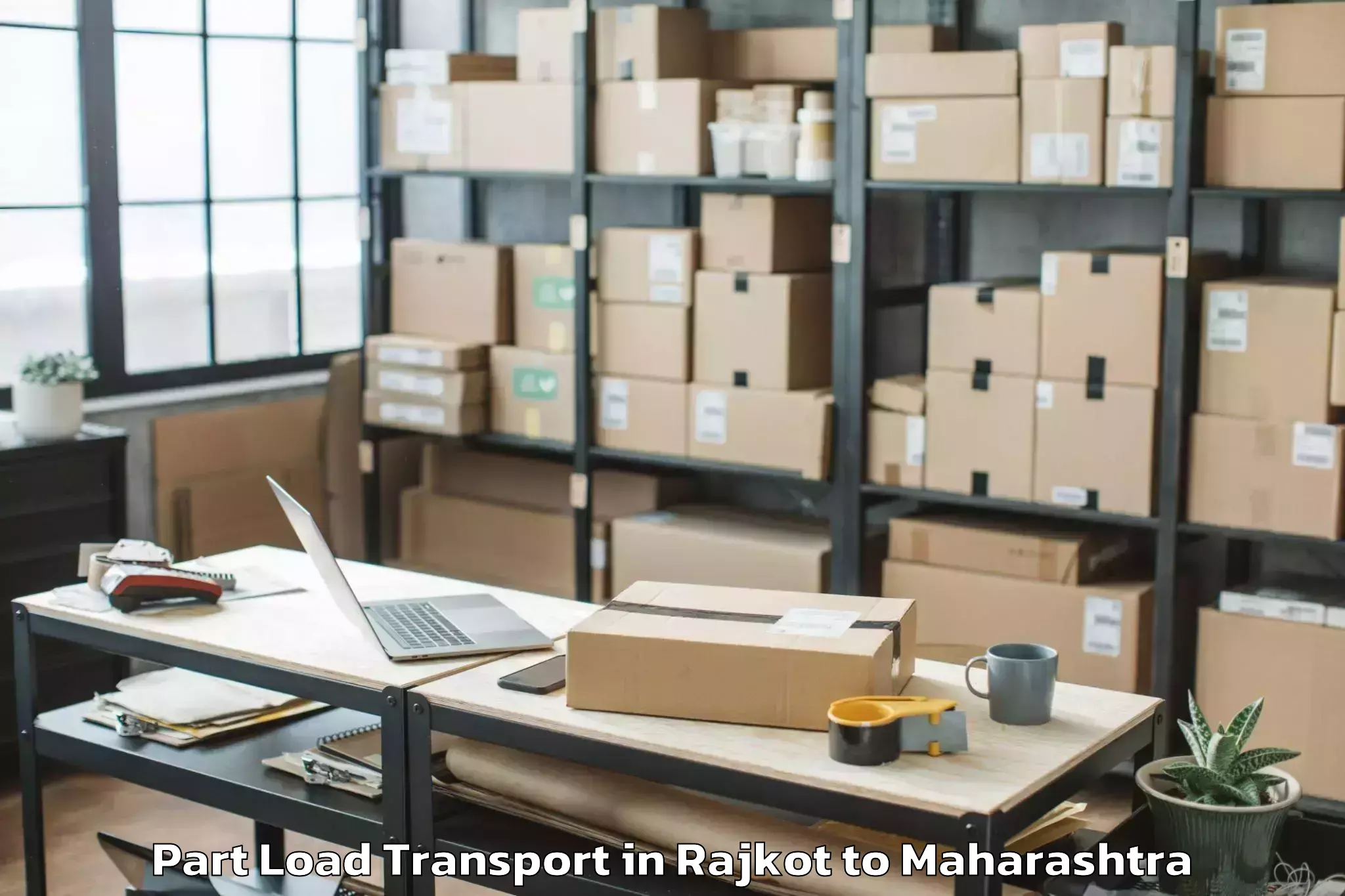 Book Rajkot to Chamorshi Part Load Transport Online